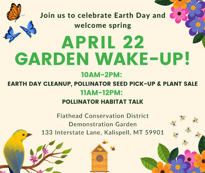 Earth Day at Flathead Conservation District garden