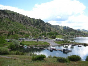 Dock work on Holter, Hauser lakes