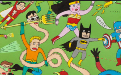 Superhero art at Billings art museum