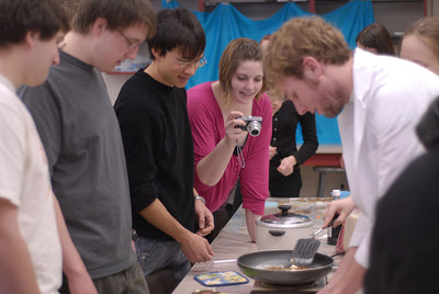 Students learn about eating bugs at bug buffet