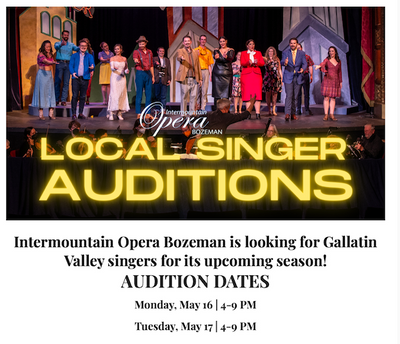 Singer auditions for Intermountain Opera Bozeman